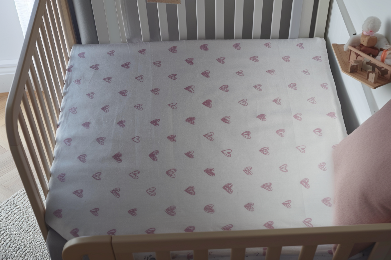 Rosé Heart Fitted Crib Sheet